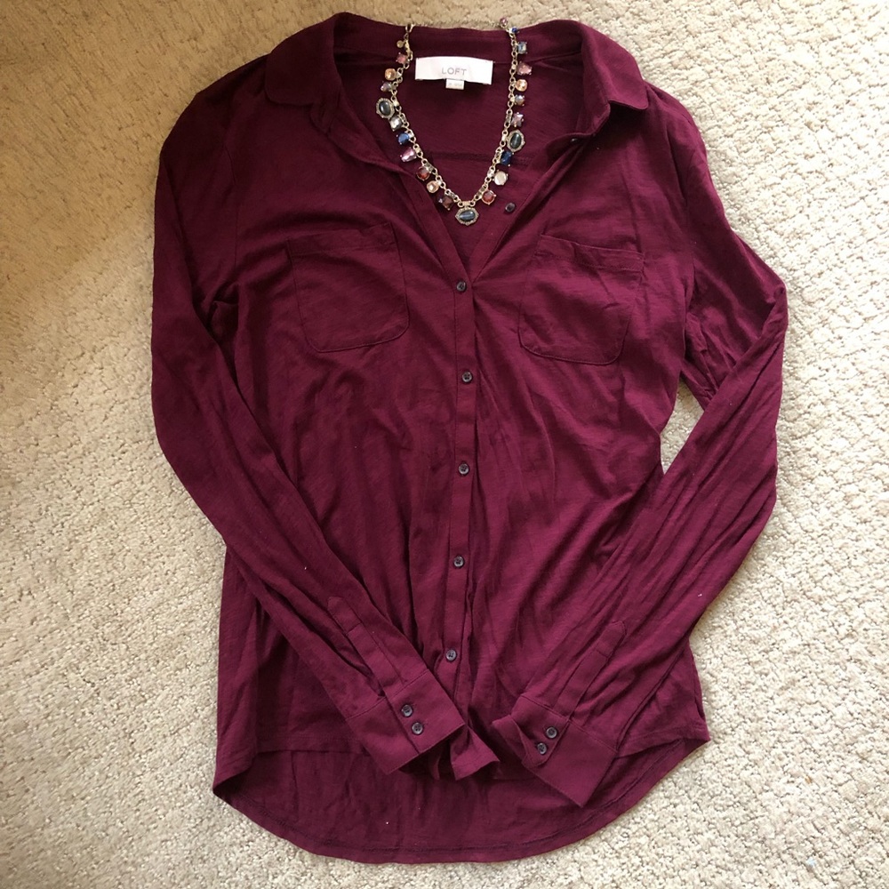 Half Button Down Top - image 1